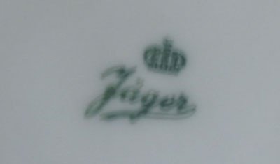 een oud bordje van porseleinfabriek Jäger - 1