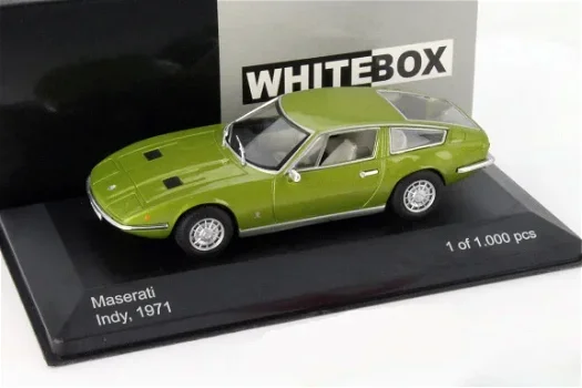1:43 WhiteBox 1971 Maserati Indy Ixo WB084 metallic goudgroen - 1