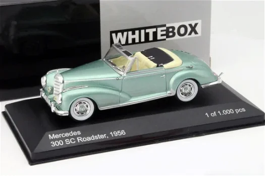 1:43 WhiteBox Mercedes 300 W186 SC Roadster metallic licht groen - 1