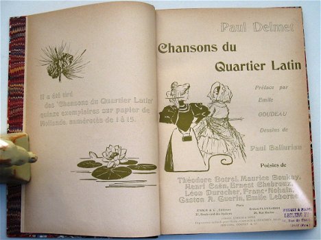 Chansons du Quartier Latin 1897 Paul Delmet - Balluriau ill. - 3