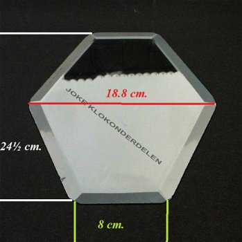 Geslepen vlak glas = maten zie foto 2 = 36018 - 1