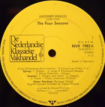 LP - Vivaldi - The Four Seasons - 1