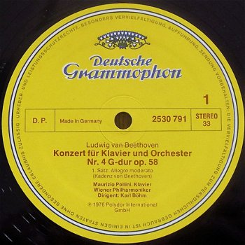 LP - Beethoven - Maurizio Pollini, piano - Karl Böhm, Wiener Philharmoniker - 1