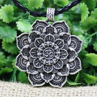 Lotus Mandala ketting met Aum symbool - 2