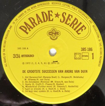 LP: André van Duin - De Grootste Successen (CNR, 1972) - 4