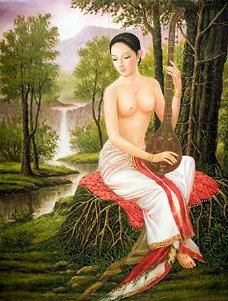 Schilderij Asian Lady