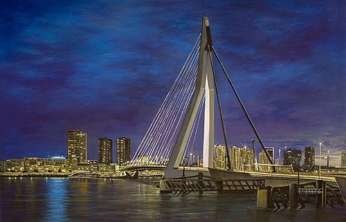 Schilderij Erasmusbrug Rotterdam - 1