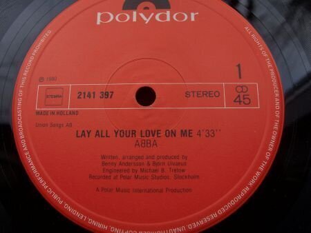 ABBA LAY ALL YOUR LOVE ON ME 3x - Afbeelding 2