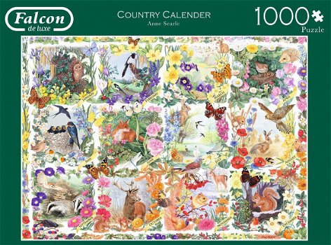 Falcon de Luxe - Country Calendar - 1000 Stukjes - 2