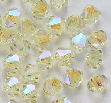 Swarovski 5301 Jonquil AB2x 4mm Per 10 Stuk. - 1