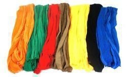 Gestreepte sjaals effen kleur dunne trendy dames sjaals wit, oranje, bruin - 1