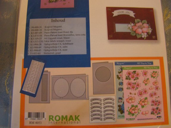 kaartpakket met romakmateriaal nr 4053 OPRUIMING - Afbeelding 2