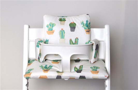 Gecoate kussens voor de stokke tripp trap kinderstoel cactus mintgroen - 2