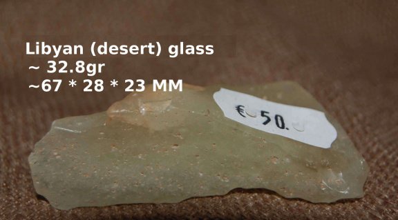 Tektite Libyan desert glass - tektiet Libisch woestijn glas - 1