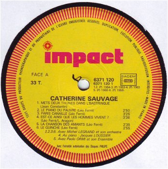 LP - Catharine Sauvage - 1