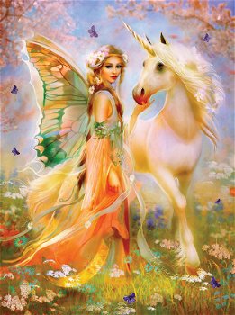 SunsOut - Fairy Princess and Unicorn - 1000 Stukjes Nieuw - 1