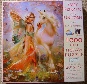 SunsOut - Fairy Princess and Unicorn - 1000 Stukjes Nieuw - 2