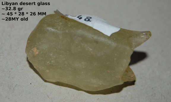 Tektiet meteorieten Libisch (woestijn) glas Libyan (desert) glass LDG 32.8 - 1