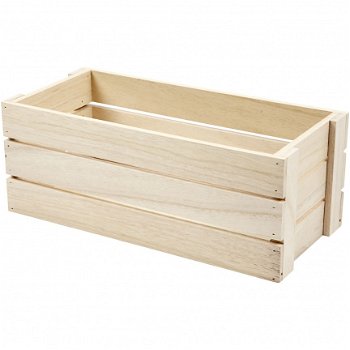 Houten kisten met hartje 20,5+18+15,8cm set 3 stuks valentijn cadeau - 2