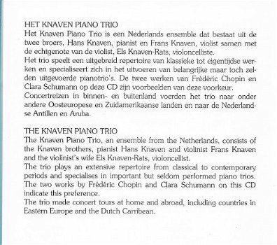 CD - Het Knaven Piano Trio - Chopin & Schumann - 2