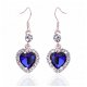 schitterende titanic oorbellen blauw kristal hart en kleine heldere kristalletjes 1001oorbellen - 1 - Thumbnail