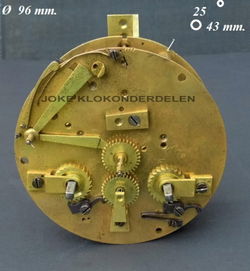 === Pendule uurwerk voor onderdelen = oud === 36151