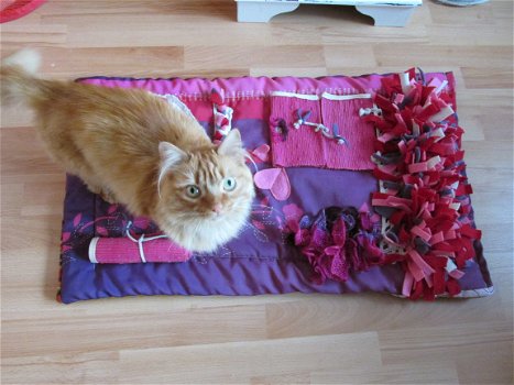 Prachtige handmade snuffelkleed, snuffelmat, snuffelkleden, hersenwerkspellen voor honden en katten - 2