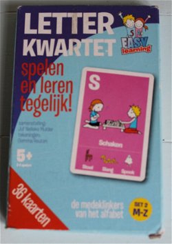 Letterkwartet - spelen en leren tegelijk! - Set 2 - M-Z