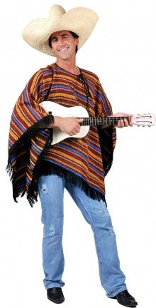 Mexicaanse poncho Diegeo one size