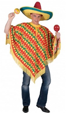 Mexicaanse poncho Amigo maat one size