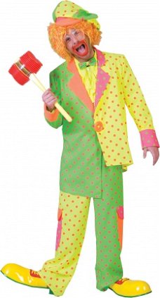 Clown Flourini 2 delig met Strik en Pet maat 48-50 52-54 56-58