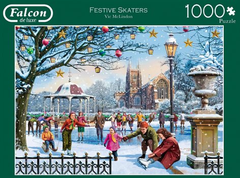 Falcon de Luxe - Festive Skaters - 1000 Stukjes - 2