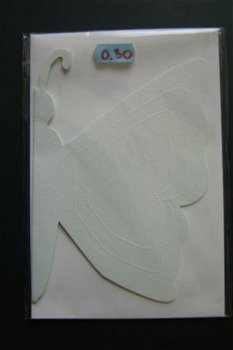 Kaartkarton vlinder nu aanbieding €0,15 - 1