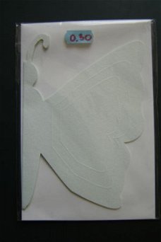 Kaartkarton vlinder nu aanbieding €0,15