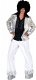 Disco glitter Colbert jacket zilver maat 48-50 52-54 56-58 - 1 - Thumbnail