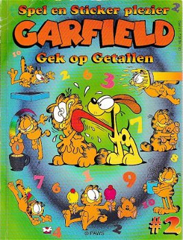 Garfield Spel en sticker plezier 2 Gek op getallen A4 album - 1