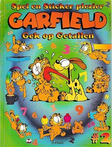 Garfield Spel en sticker plezier 2 Gek op getallen A4 album