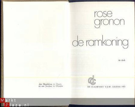 ROSE GRONON**DE RAMKONING**DE CLAUWAERT V.Z.W. LEUVEN 1972** - 2
