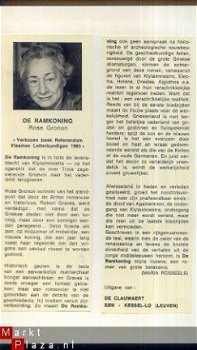 ROSE GRONON**DE RAMKONING**DE CLAUWAERT V.Z.W. LEUVEN 1972** - 3