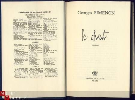 GEORGES SIMENON**LE CHAT**HARDCOVER. PRESSES DE LA CITE.!! - 2