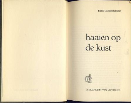 FRED GERMONPREZ**HAAIEN OP DE KUST**LINNEN HARDCOVER - 4