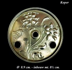 === Binnenplaatje wijzerplaat = Koper = oud === 36227