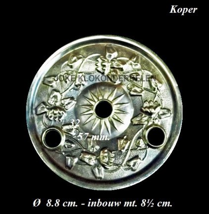 === Binnenplaatje wijzerplaat = Koper = oud === 36226 - Afbeelding 2