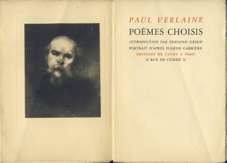 PAUL VERLAINE**POEMES CHOISIS**FERNAND GREGH**EUGENE CARRIER - 1