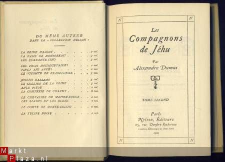 ALEXANDRE DUMAS**LES COMPAGNONS DE JEHU**NELSON**TOME I+II** - 6