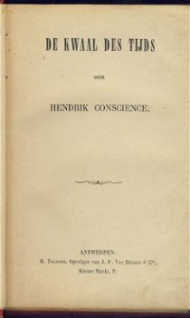 HENDRIK CONSCIENCE**DE KWAAL DES TIJDS**RODE HARDCOVER** - 2