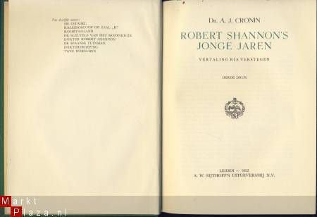 DR. A. J. CRONIN**ROBERT SHANNON'S JONGE JAREN**GROENE LINNE - 2