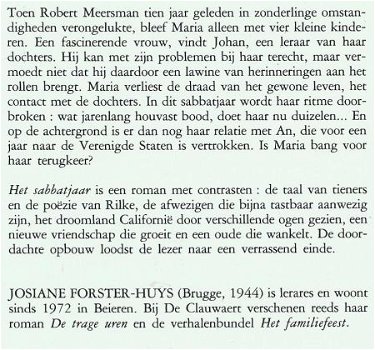 JOSIANE FORSTER-HUYS**HET SABBATJAAR.**BLAUWE TEXTUUR LINNEN - 2