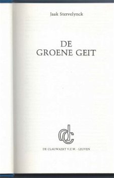 JAAK STERVELYNCK**DE GROENE GEIT**HARDCOVER+DUSTJACKET* - 5