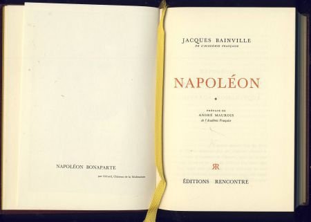 JACQUES BAINVILLE**NAPOLEON**ANDRE MAUROIS**RENCONTRE HARDCO - 2